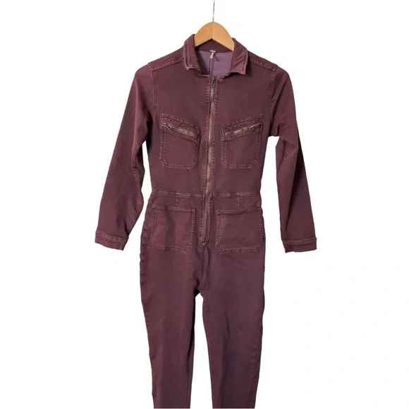 NWT Free People Lennox Jumpsuit Bitter Barks S - Picture 5 of 8